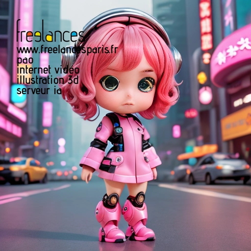 Pao mise en page internet vidéo illustration 3d serveur IA générative AI freelance paris studio de création magazines QTPYFW50